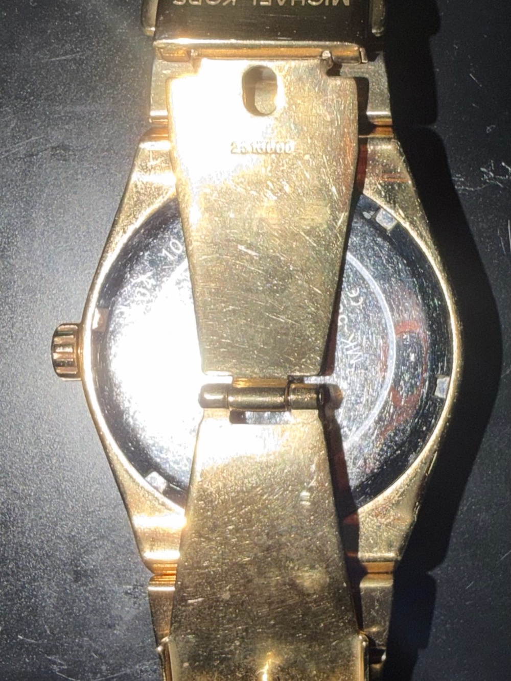 Michael Kors Gold Tone Watch with Blue Dial - Picture 2 of 3